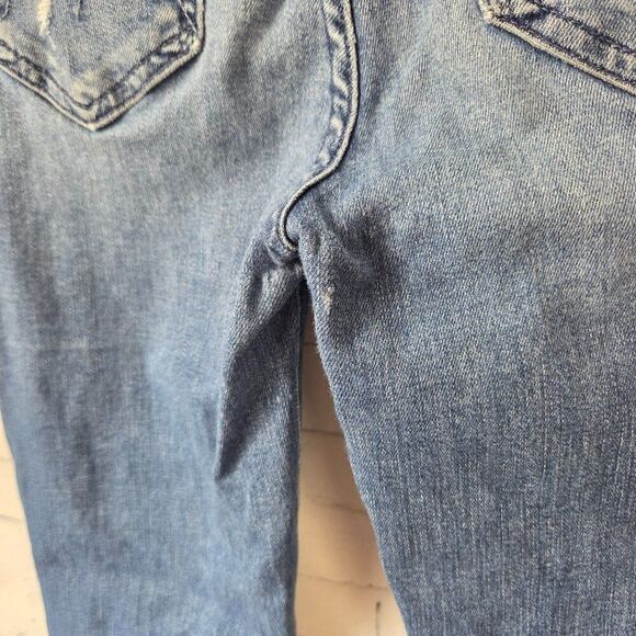 Mother High Waisted Looker Ankle Fray Jeans Size 24 Get Your Groove Back Blue - Picture 9 of 11